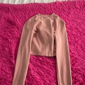 Blush pink long sleeve SHEIN crop top!